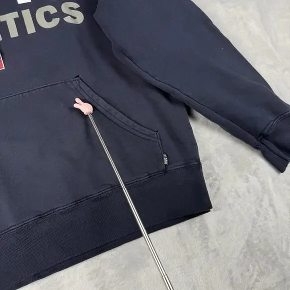 Vintage Roots Canada Hoodie Athletics Flag Logo Men Size Large Fleece Navy Y2K - Picture 7 of 9